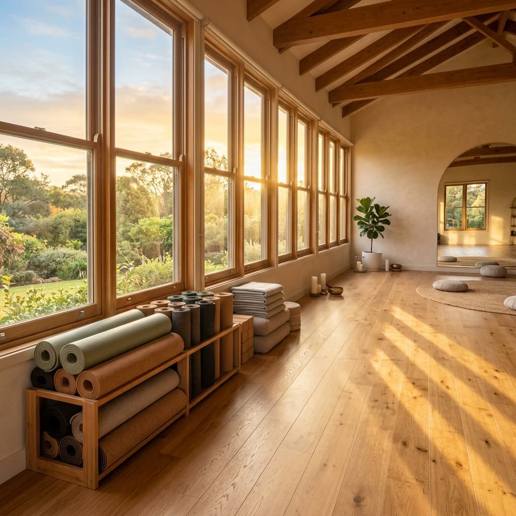 Yoga studio morning